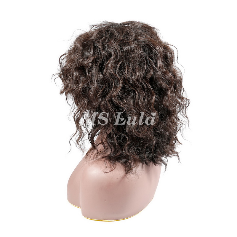 Human Hair Loose Body Wave Machine-made Bob Wig With Bangs - 图片 4